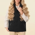 thumbnail image 4 of Dagegui Vestes Sans Manches pour Femmes Imperméables Randonnée Voyage Gilet à Fermeture Éclair Col Montant Manteau d'Extérieur Automne Hiver Doudounes avec Poches Noir TTG, 4 of 6