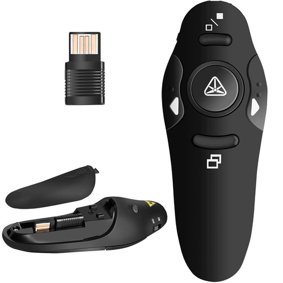 Wireless Presenter, PPT Controller Presentation Remote Control Laser Pointer USB Mouse Clicker Flip Pen0