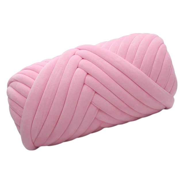 Langgg 1kg Velvet Chunky Yarn Arm Knitting Rug Rug Making Making Hand Knit Pet Bed Crocheting Pink