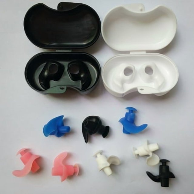 2 Pcs Bouchons d'Oreilles en Silicone Étanches pour la Natation, Repos, 5 2, Réduction de Bruit pour Adultes