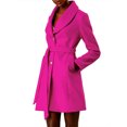 thumbnail image 4 of INSPIRE CHIC Manteau Trench Long pour Femme, Mignon, à Col Rabattu, à Simple Boutonnage, avec Ceinture, 4 of 7