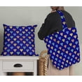 thumbnail image 5 of Soimoi Blue Poly Georgette Fabric Diamond Geometric Print Sewing Fabric Yard 52 Inch Wide, 5 of 5