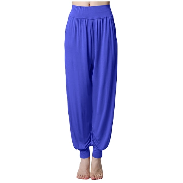 Dealovy Yoga Pants Womens High Waisted Belly Control Workout Running Sweatpants Solid Color Jogger Trousers