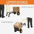 thumbnail image 4 of AKDSteel 4-Wheel Convertible Hand Truck, 2-In-1 Platform Dolly With Solid Tires, Switches Between 2-Wheel Dolly Cart And 4-Wheel Push Cart For Moving In Warehouse, Garden Or Grocery, 4 of 8