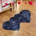 thumbnail image 1 of EGNMCR Valentine Day Decorations, Valentine's Day Fluffys Rugs For Bedroom 40X20In Machine Washable Living Room Rug Carpet Heart Shaped Bedside Rug Rugs Non Slip Carpet Mats Home Decor Polyester Rug, 1 of 6