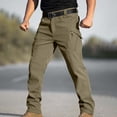 thumbnail image 2 of yardsong Pantalon Cargo Tactique de Travail Extérieur pour Homme Résistant à l'Eau Doublé en Molleton Pantalon de Ski Neige Randonnée Multi-Poches Sans Ceinture Vert Armée,m, 2 of 9