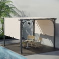 thumbnail image 2 of Outsunny Pavillon de Terrasse Pergola Extérieure 10 Pieds x 10 Pieds Auvent Rétractable, Beige, 2 of 9