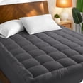 thumbnail image 1 of Bare Home Mattress Pad - Breathable Cotton Top - 21" Deep Pocket - King, Gray, 1 of 9