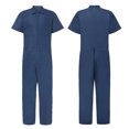 thumbnail image 4 of Mens Zipper Overalls Lapel Solid Color Jumpsuit Suit Thin Breathable Suit, 4 of 9