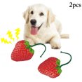thumbnail image 1 of 2 Pcs Jouet pour Animal Fraise Résistant aux Morsures Réaliste Jouet Couineur pour Chien Jouet à Mâcher pour Animal, 1 of 10