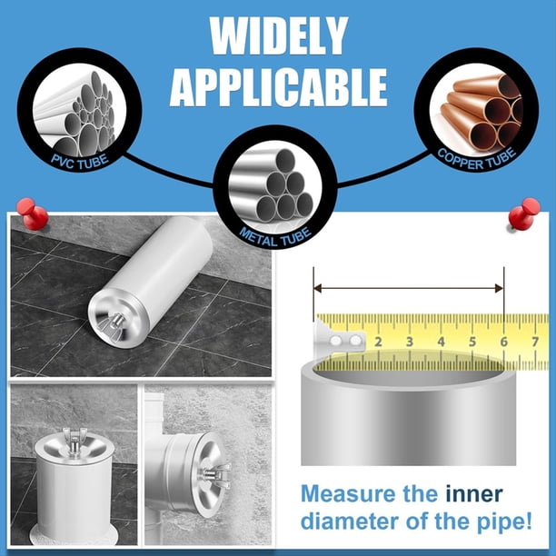 Mechanical Test Plug With Galvanized Screw & Wing Nut – 3.34 Inch Universal Sink Stopper & Sewer Pipe Cover – Rubber Seal, No-Tool Install – For Plumbing, Pools, Industrial Pipes