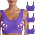 thumbnail image 2 of Birdeem 3Pc Ladies Traceless Comfortable No Steel Ring Breathable Gathering Bra Woman Underwear, 2 of 12