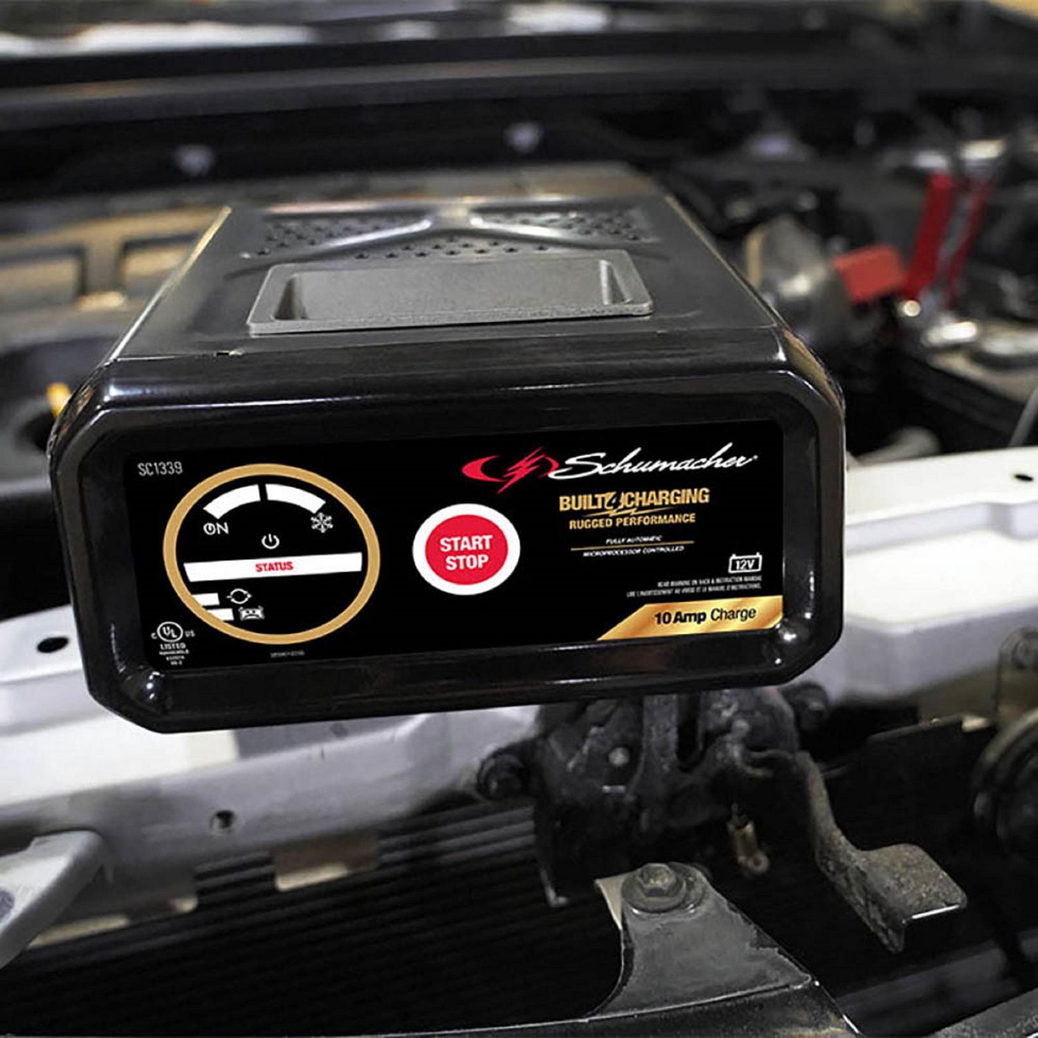 Schumacher Electric Chargeur et mainteneur de batterie de voiture entièrement automatique 10A 12V, SC1339