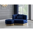 thumbnail image 2 of Meridian Furniture Marquis Navy Velvet Ottoman, 2 of 9