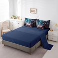 thumbnail image 3 of Butterfly Bedding Set Queen Size, Romantic Starry Flowers Insect Comforter Set, Animals Kids Girls (Comforter+Fitted+Flat Sheet+2 Pillowcases+2 Throw Pillow Covers) 7 Pieces Bed Set, 3 of 5