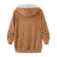 thumbnail image 4 of DPTALR Chandail à Fermeture Éclair pour Femmes, Col en V, Manches Longues, Blouse à Capuche, Chandail en Molleton, 4 of 5