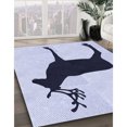 thumbnail image 3 of Ahgly Company Machine Washable Indoor Square Transitional Lavender Blue Area Rugs, 5' Square, 3 of 7