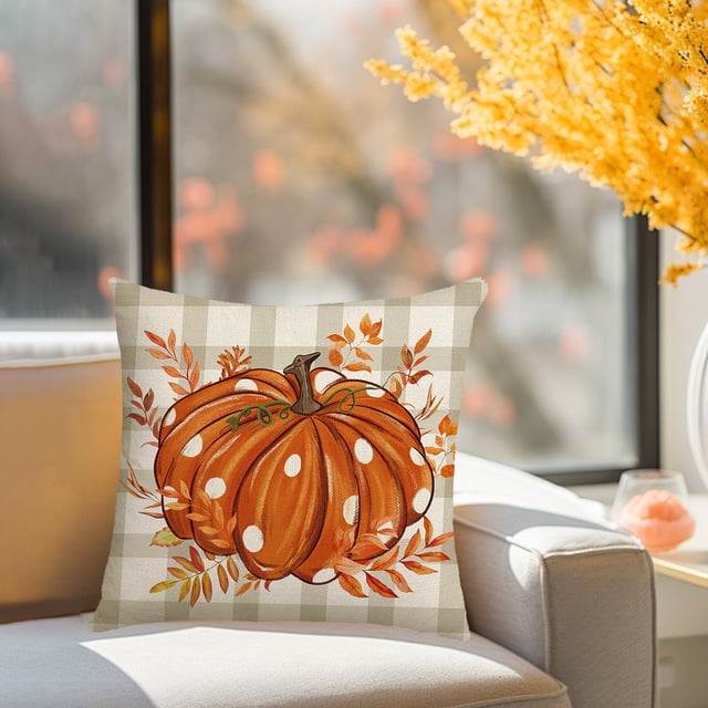 RXIRUCGD 3 Styles Of Thanksgiving Pillows Covers 18x18 Inch Thanksgiving Linen Pillowcase For Sofa And Home Decor