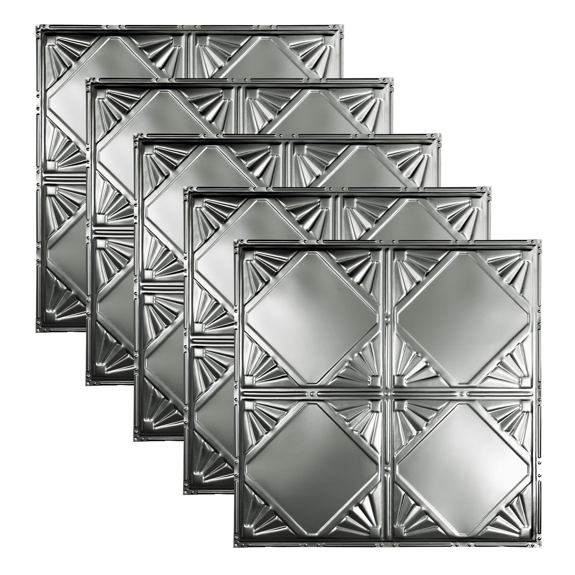 Great Lakes Tin Erie Unfinished Nail Up Ceiling Tiles 5 Pack
