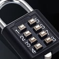 thumbnail image 4 of Cadenas à Combinaison de Mots de Passe à 8 Chiffres Valise en Alliage de Zinc Serrure Intelligente à Mot de Passe, 4 of 8