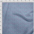 thumbnail image 4 of oneOone Coton Cambric Bleu Turquoise2 Tissu Imprimé Matière de Robe Tissu Imprimé Tissu au Mètre 56 Pouces de Large, 4 of 4