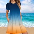 thumbnail image 1 of Amzcrzy Robes pour Femmes Robes Décontractées pour Femmes Robes d'Été Décontractées à Manches Courtes Robe T-Shirt à Étages Mini Robes avec Poches Robes Décontractées pour Femmes, 1 of 5