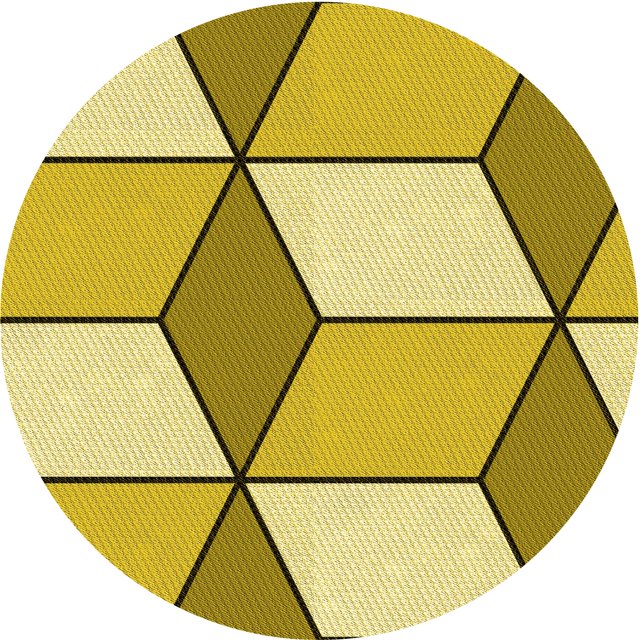 Ahgly Company Tapis d'Intérieur Lavables en Machine, Carrés de Transition, Jaune Vif, 3' Carré