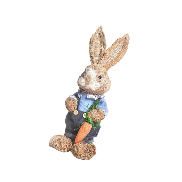 Paille Artificielle Bunny Mignon Lapin Debout Lapin Pâques Décoration Maison Jardin C
