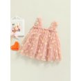 thumbnail image 4 of Xingqing Robe d'Été Adorable pour Bébés Filles, Douce, à Bretelles, Sans Manches, à Fleurs Imprimées, en Dentelle, Tutu, Robe Soleil, 4 of 7