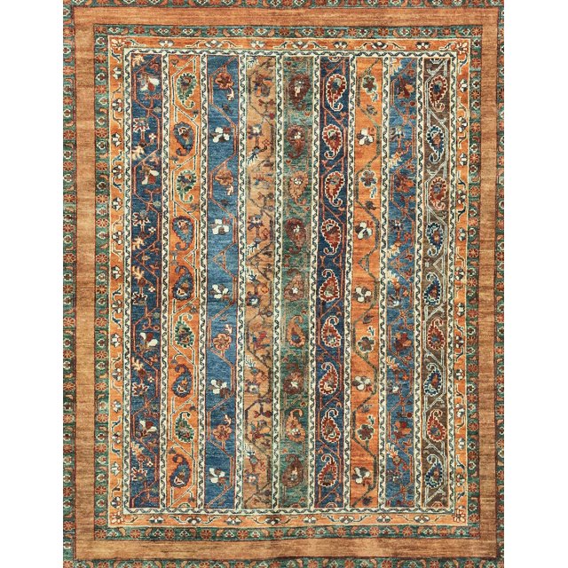 Ahgly Company Indoor Rectangle Abstract Camel Brown Abstract Area Rugs, 2' x 5'