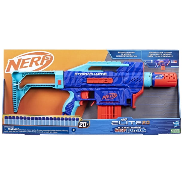 Nerf Elite 2.0 Stormcharge Motorized Blaster, 20 Nerf Elite Darts