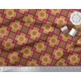 thumbnail image 3 of Soimoi Rayon Fabric Check & Mandala Decorative Print Fabric by the Yard 42 Inch Wide, 3 of 3