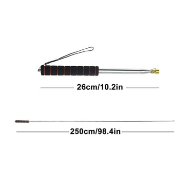Pisexur Flagpole Lightweight Stainless Steel Portable Telescopic Sponge Handle Pole Flag Waving Flagpole on Clearance