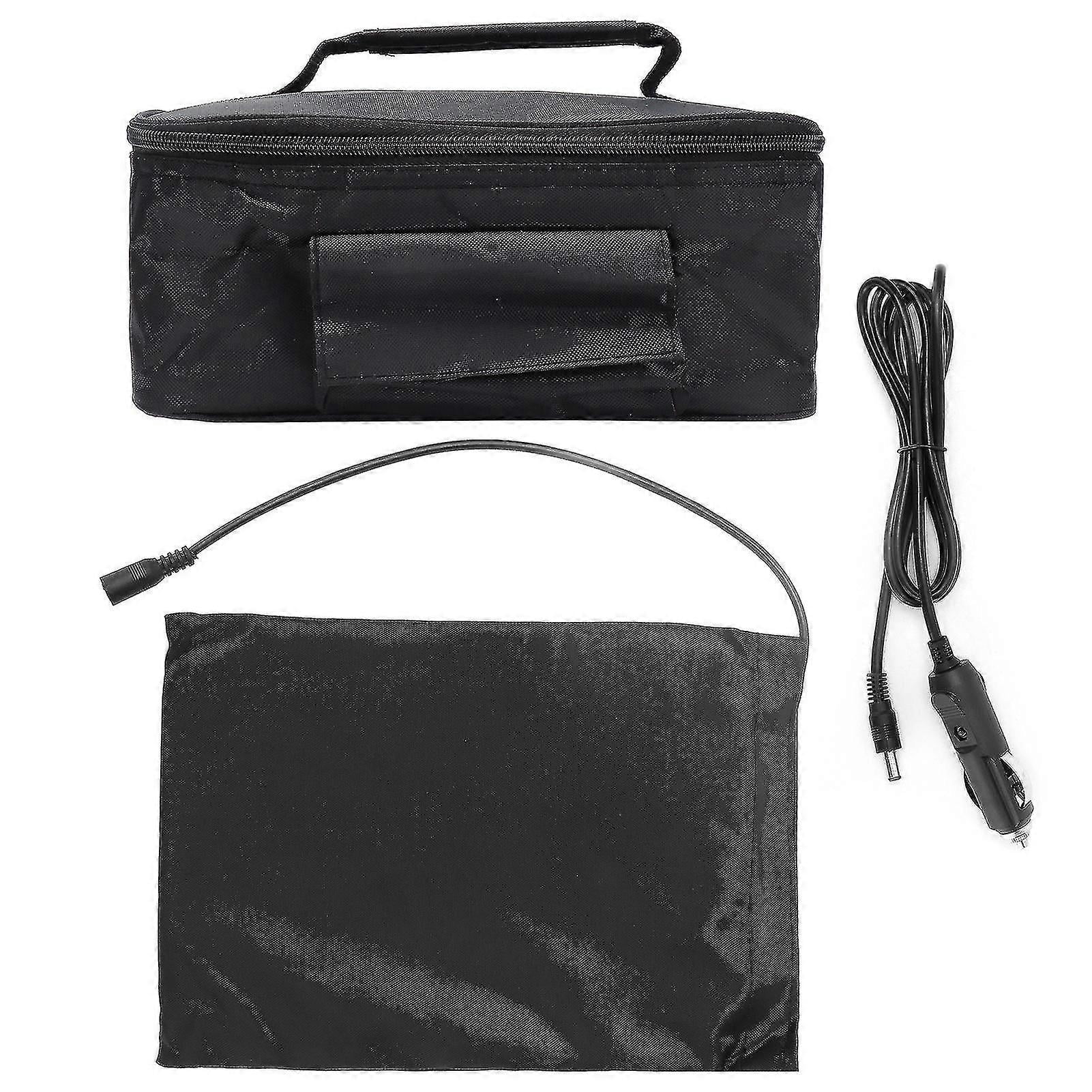 Portable 12V Car Microwave Oven, Fast Heating Camping Box for Travel, Picnic, Food Cooking, Black