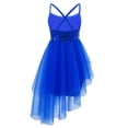 thumbnail image 1 of Jizyo Robe de Danse Lyrique à Sequins pour Filles Robe Tutu de Ballet Dos Croisé Justaucorps de Gym une Pièce Tenues de Danse Bleu Foncé m, 1 of 7