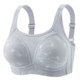 thumbnail image 1 of VEKDONE Woman's Back Buckle Thin Style Ventilate Large Size Bra Without Steel Rim Silver 36/80, 1 of 6