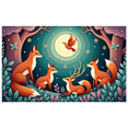thumbnail image 1 of Forest Themed Animal Patterned Backdrop Banner Party Decorations Background for Children Parties Family Gatherings Photography Props Outdoor Events Festival Celebrations, 1 of 4