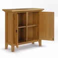 thumbnail image 3 of Simpli Home Redmond Wood 32" Transitional Low Cabinet in Light Golden Brown, 3 of 7