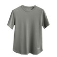 thumbnail image 2 of Men's Solid Color Comfortable Sport Casual Short Sleeved Round Neck Shirts, 2 of 9