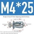 thumbnail image 2 of Nut Expansion Screw Gypsum Board Hollow Iron Car Fixed Expansion Bolts Lantern Type Riveting Connecting Nut, 2 of 6