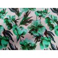 thumbnail image 4 of oneOone Cotton Poplin Aqua Blue Fabric Florals Craft Projects Decor Fabric Printed By The Yard 56 Inch Wide, 4 of 4