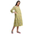 thumbnail image 3 of Moomaya Chemise de Nuit en Coton pour Femmes Imprimée à Col Rond avec Patte de Boutonnage, 3 of 6