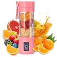 thumbnail image 1 of Portable USB Rechargeable Blender, 380ml Fruit Juicer with 6 Stainless Steel Blades, Food-Grade Plastic, Lightweight Handheld Mixer for Shakes, Travel, and Outdoor Use, 1 of 6