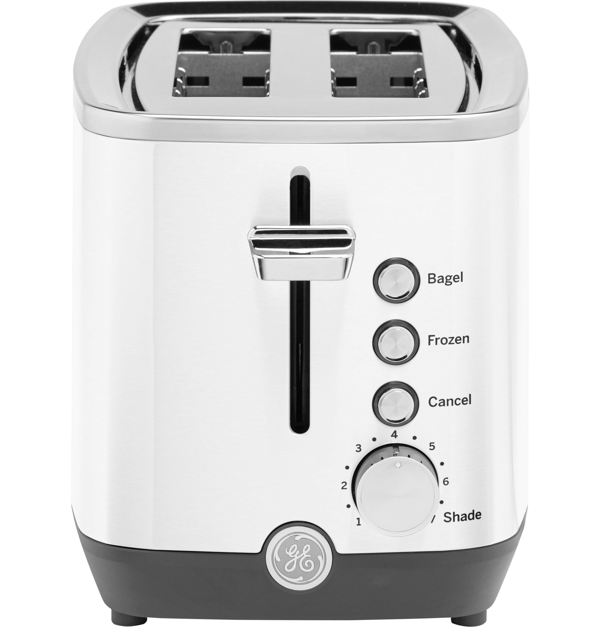 GE 2 Slice Toaster, Extra Wide Slots for Toasting Bagels, Breads, Waffles & More, 7 Adjustable Shade Settings, Removable Crumb Tray, Countertop Kitch