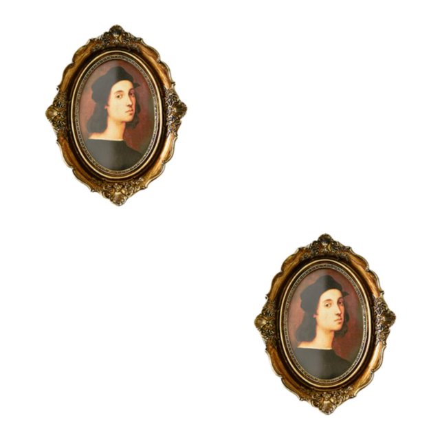Baohd Picture Frame Vintage Photos Photo Holder Frames Bedroom Baroque Decor 6 Inch oval 2Set
