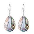 thumbnail image 1 of Fashion Natural Abalone Ring Earrings Ladies Temperament Earrings, 1 of 9