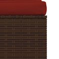 thumbnail image 5 of vidaXL 3-Seater Sofa with Cushions Brown Poly Rattan, 5 of 5