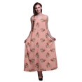 thumbnail image 1 of Bimba Robe de Soirée Longue Maxi Dos Nu à Bretelles Spaghetti Imprimée Florale en Rayonne pour Femmes - Très Grande Taille, 1 of 4