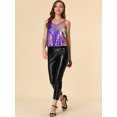 thumbnail image 3 of INSPIRE CHIC Camisole Courte à Paillettes à Bretelles Spaghetti pour Femme TG Bleu Violet, 3 of 6