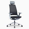 thumbnail image 1 of Desky Pulse Supportive Desk Chair - Black / Grey / Headrest, 1 of 9